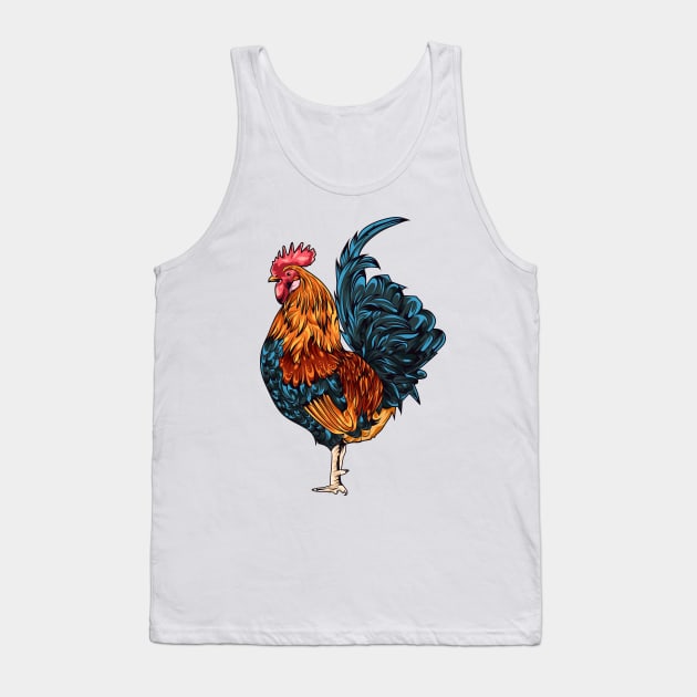 Rooster Tank Top by San Creative
